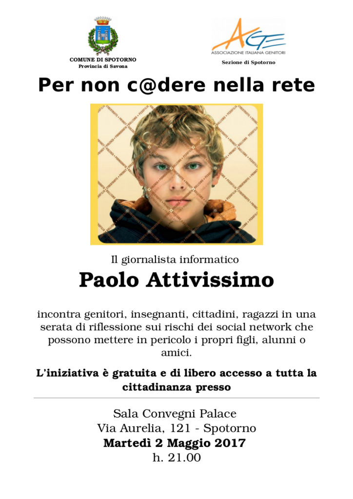 Locandina_Per cadere nella rete_Attivissimo_2maggio17